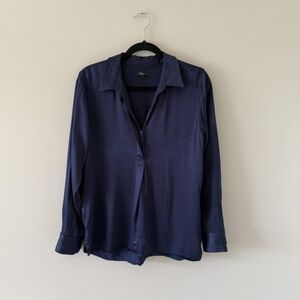 Navy Blue Button-Up Shirt